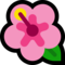 Hibiscus emoji on Microsoft